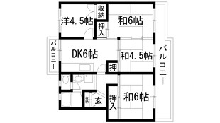 中山五月台14号棟の物件間取画像